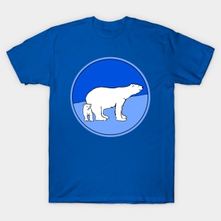 Polar Bear Mom and Cub T-Shirt